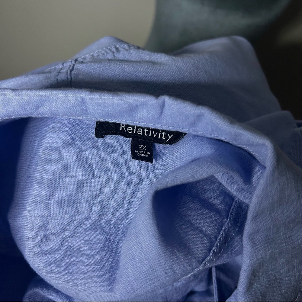 Women's Blue Button-Up Jacket - Picture 9 of 9